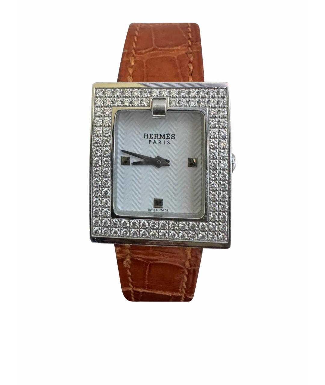 HERMES Коричневые часы из экзотической кожи, фото 1