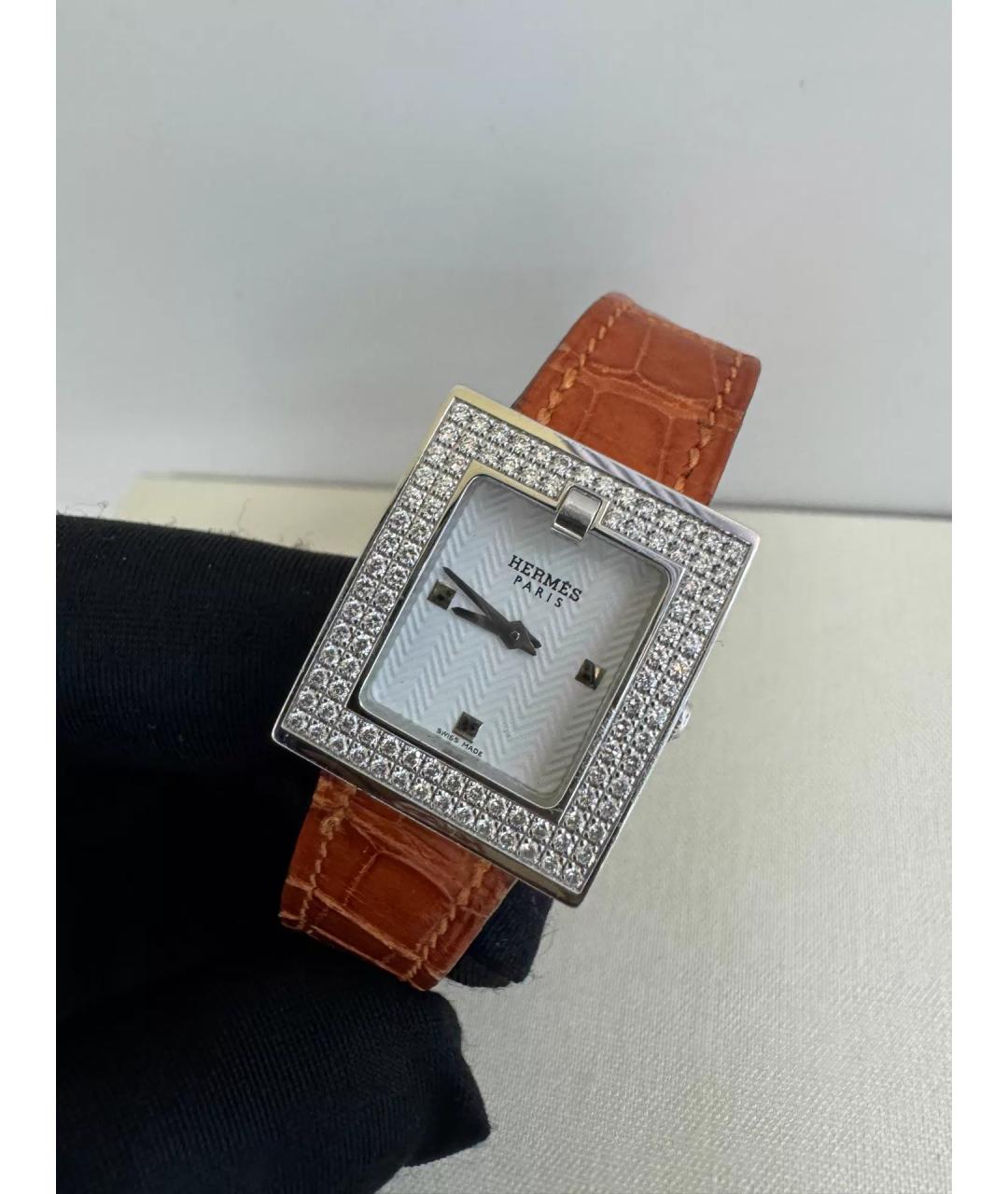 HERMES Коричневые часы из экзотической кожи, фото 7