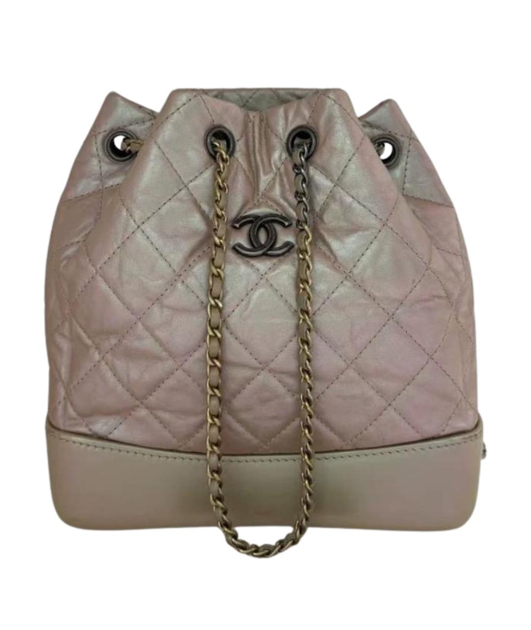 CHANEL Розовый кожаный рюкзак, фото 1