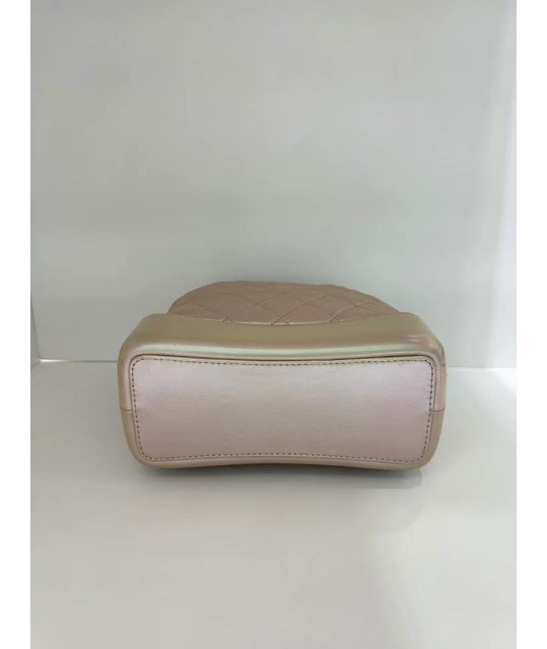 CHANEL Розовый кожаный рюкзак, фото 4