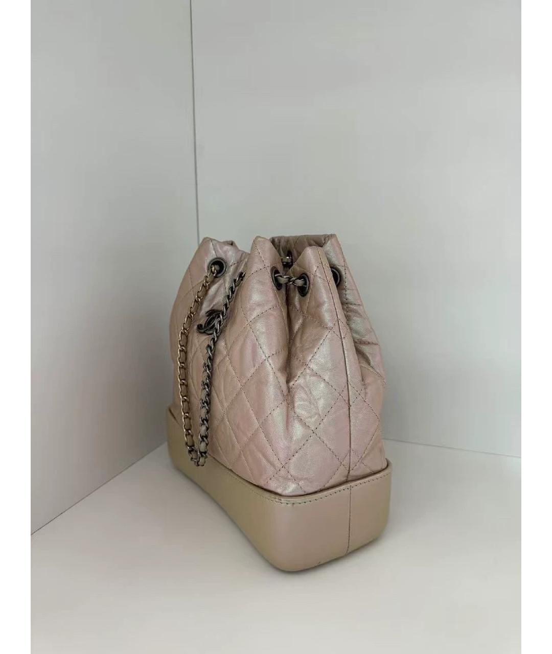 CHANEL Розовый кожаный рюкзак, фото 3