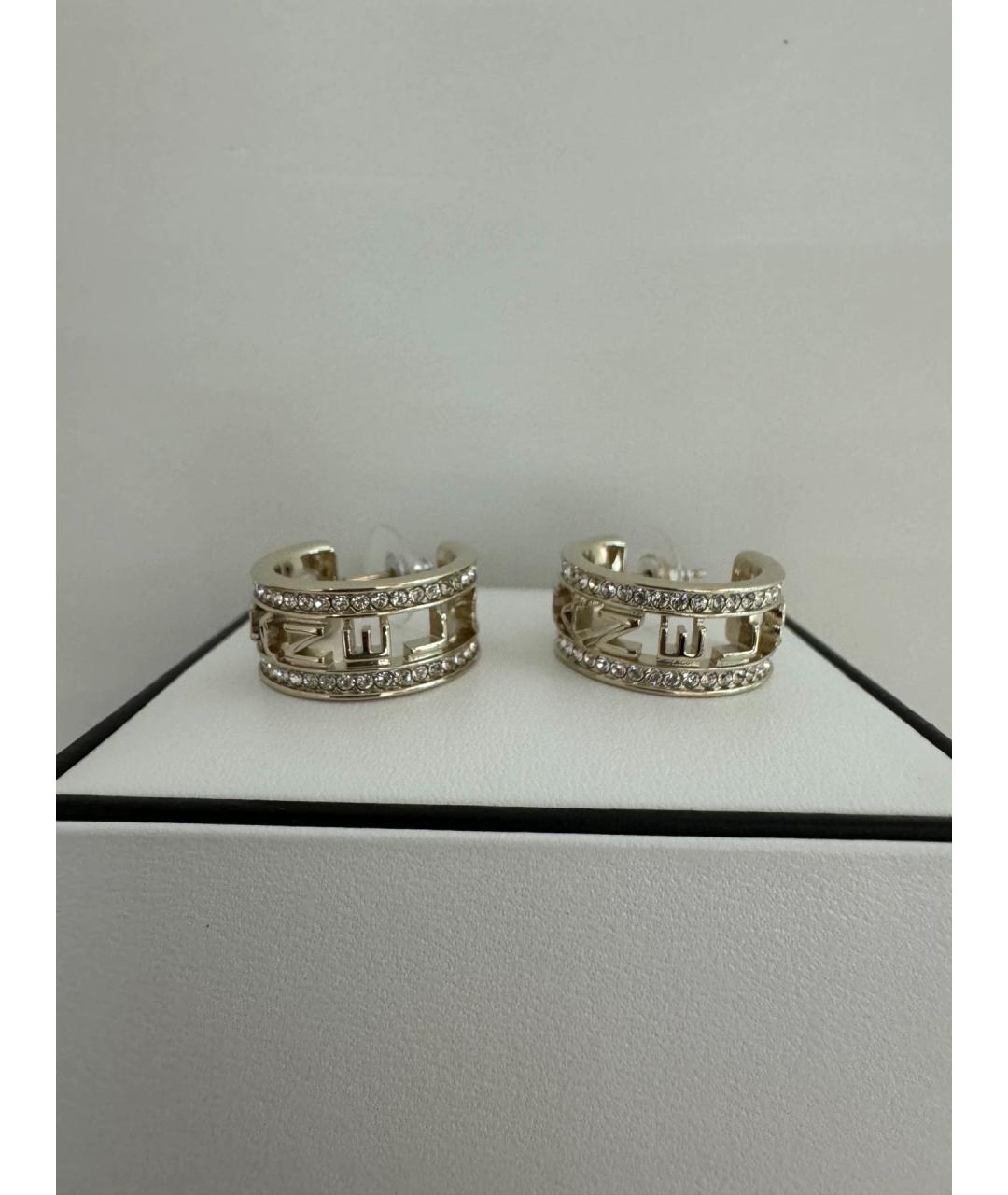 CHANEL Золотые позолоченные серьги, фото 4