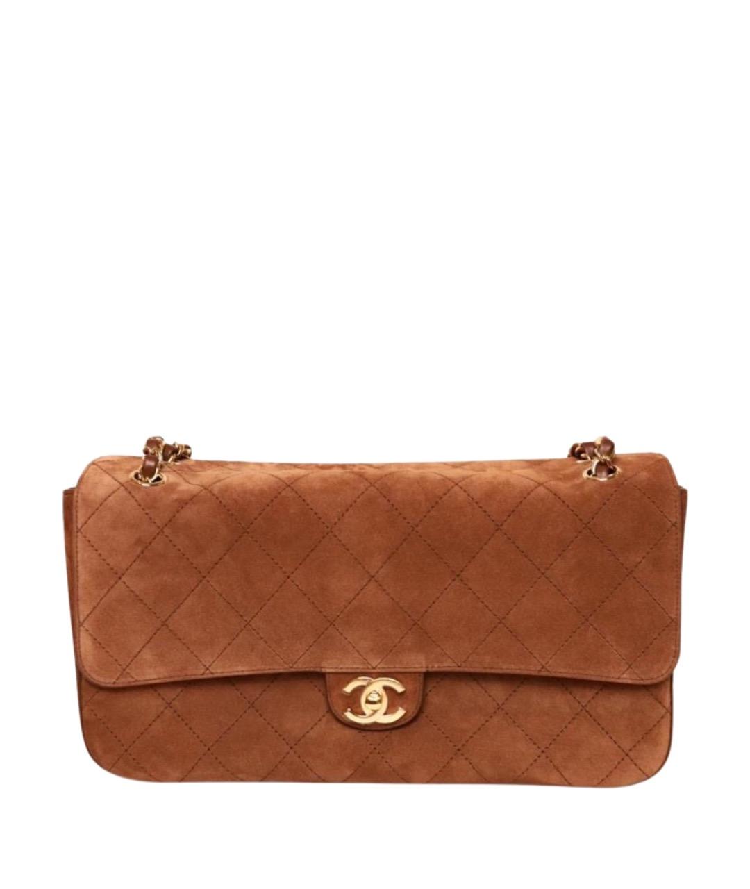 CHANEL Коричневая замшевая сумка через плечо, фото 1