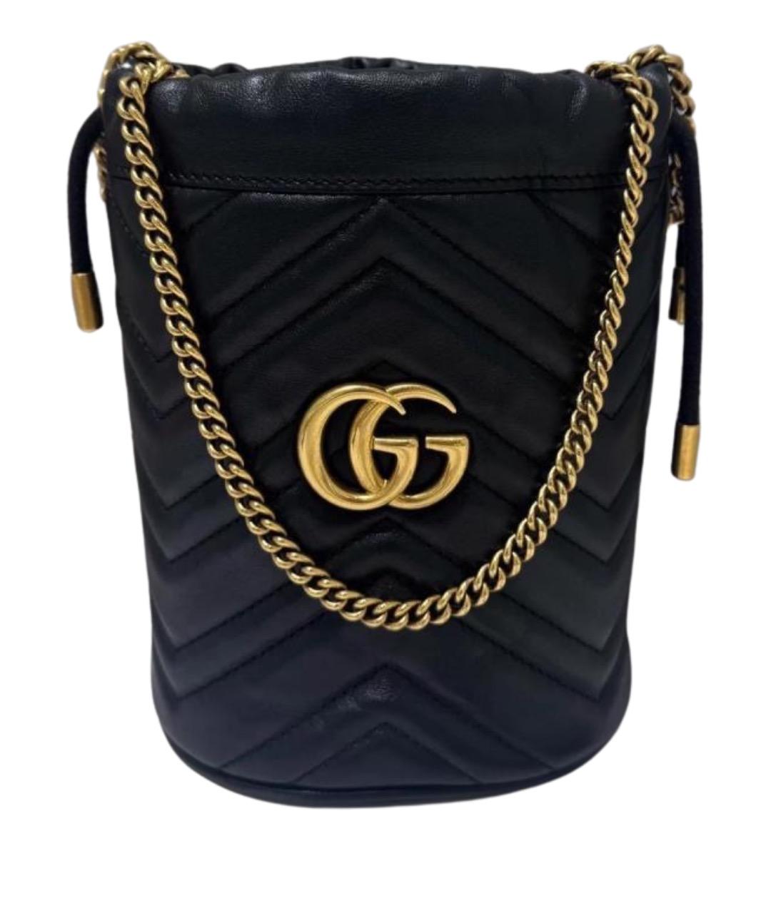 GUCCI Черная кожаная сумка через плечо, фото 1