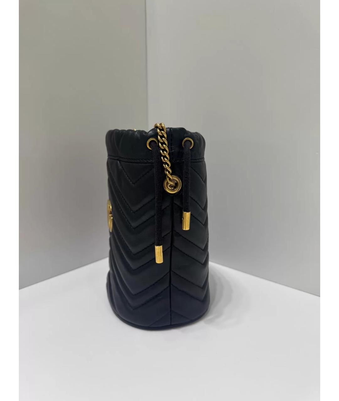 GUCCI Черная кожаная сумка через плечо, фото 3