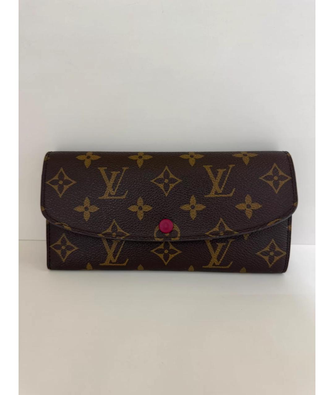 LOUIS VUITTON Коричневый кошелек, фото 5