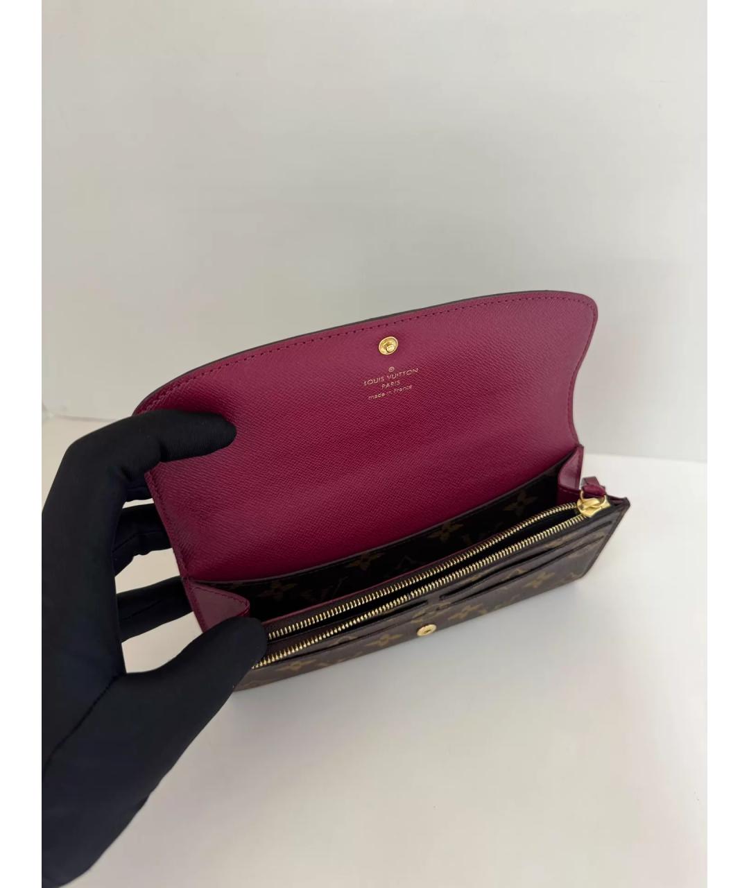 LOUIS VUITTON Коричневый кошелек, фото 4