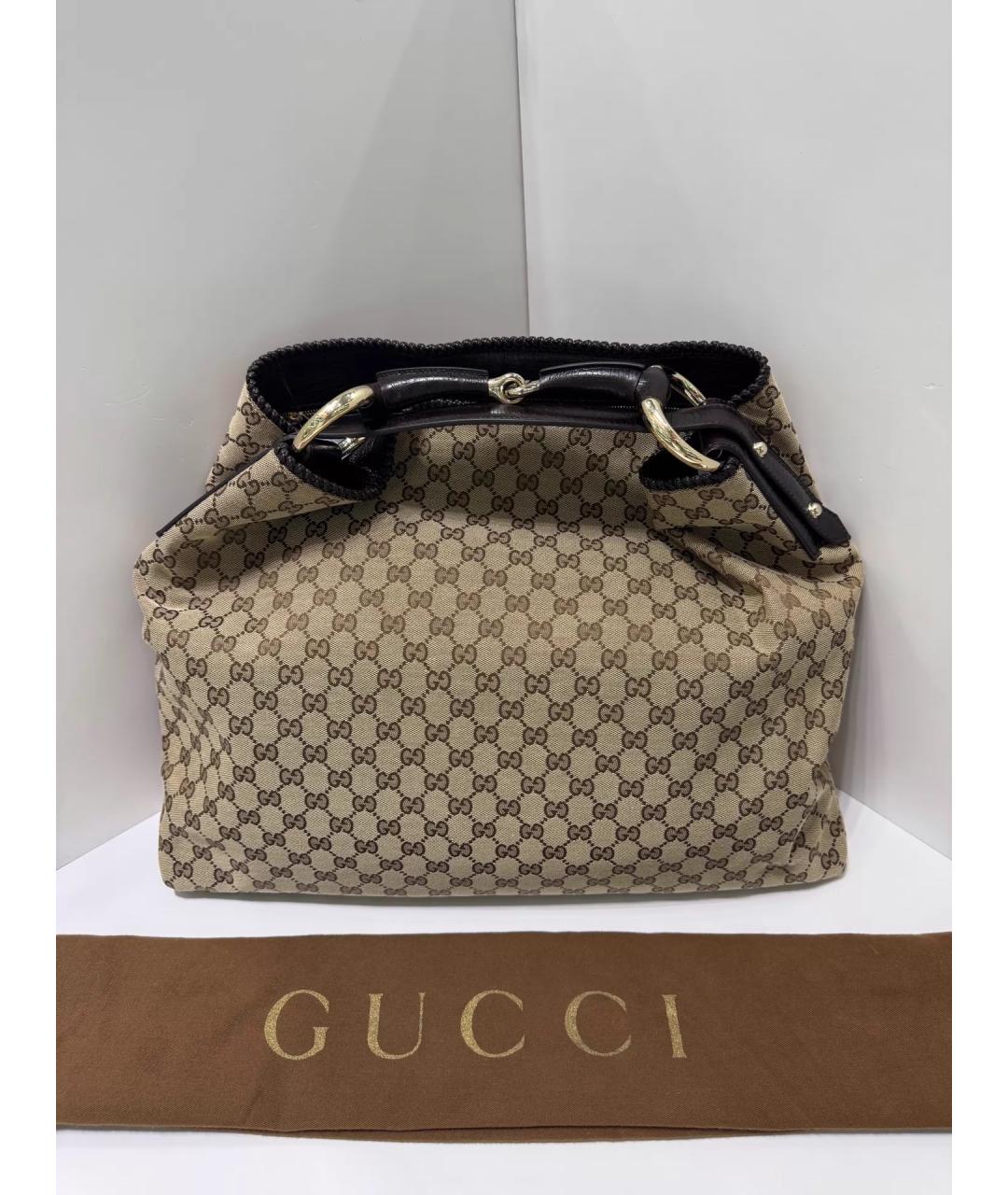 GUCCI Бежевая сумка тоут, фото 5