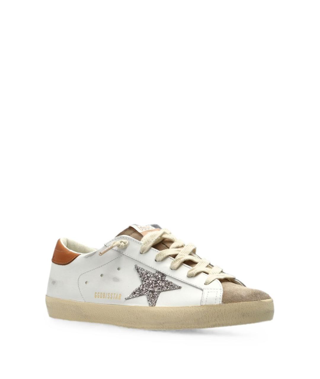 GOLDEN GOOSE Белые кожаные кеды, фото 4