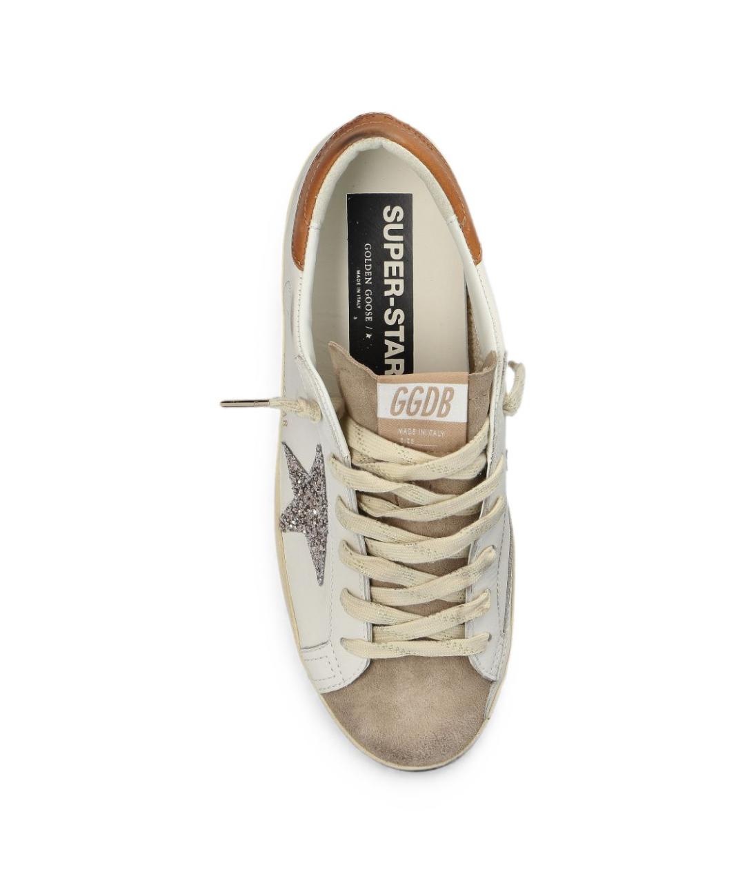 GOLDEN GOOSE Белые кожаные кеды, фото 2