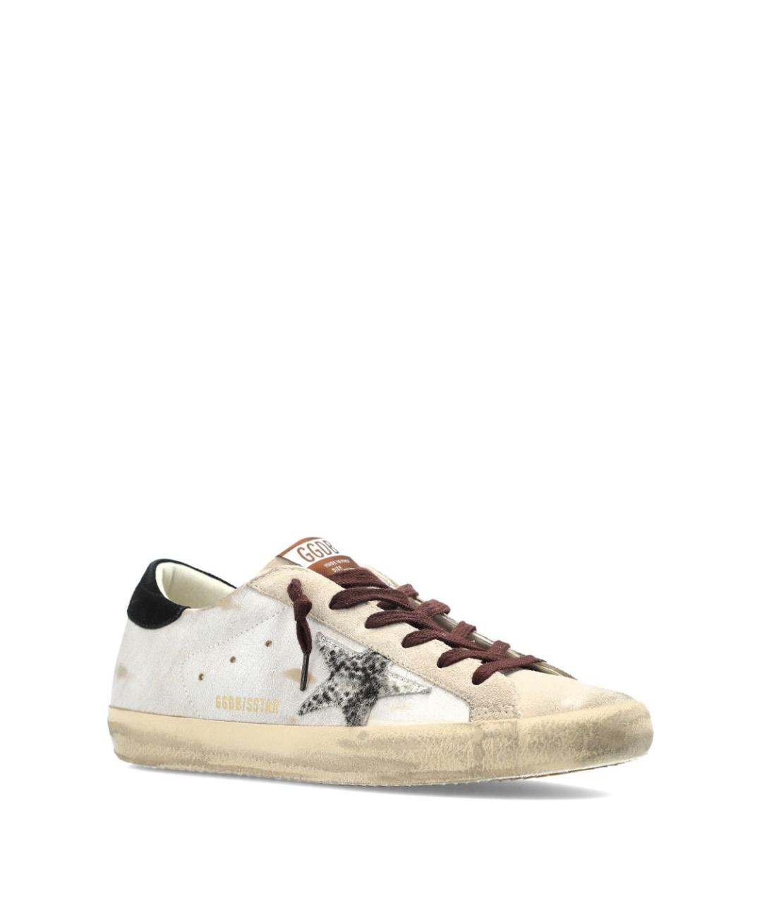 GOLDEN GOOSE Белые кожаные кеды, фото 3