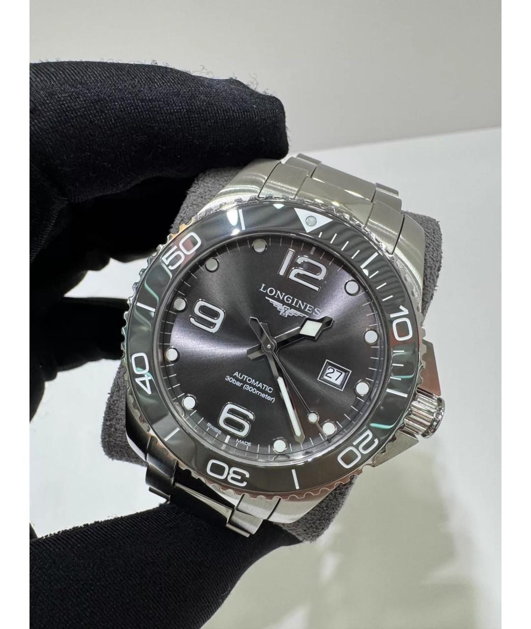 LONGINES Серые керамические часы, фото 4