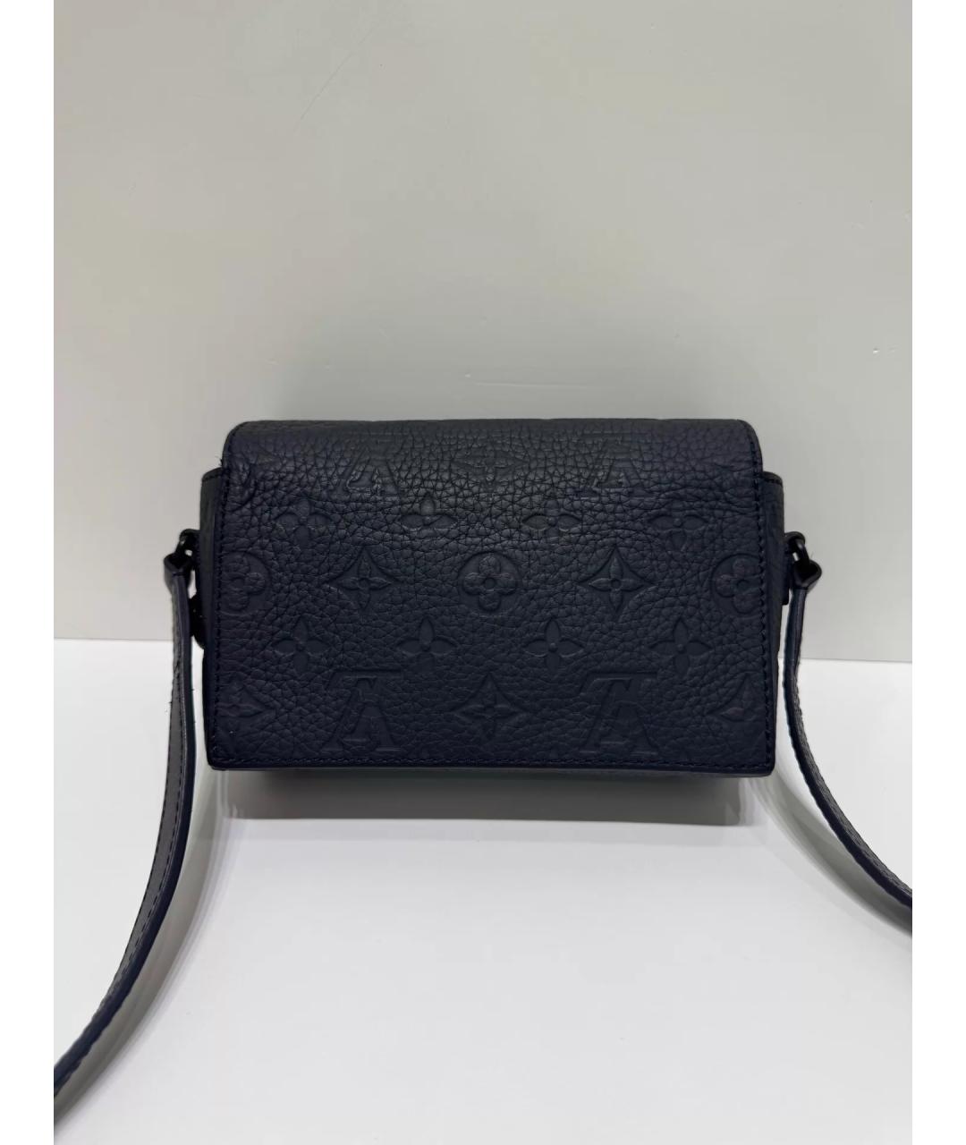 LOUIS VUITTON Черная кожаная сумка через плечо, фото 2