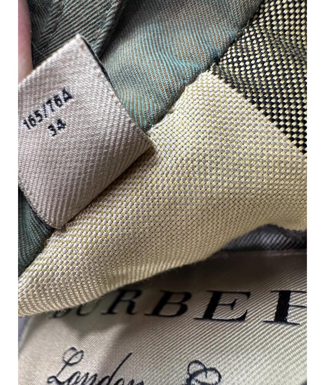 BURBERRY Зеленый тренч/плащ, фото 4