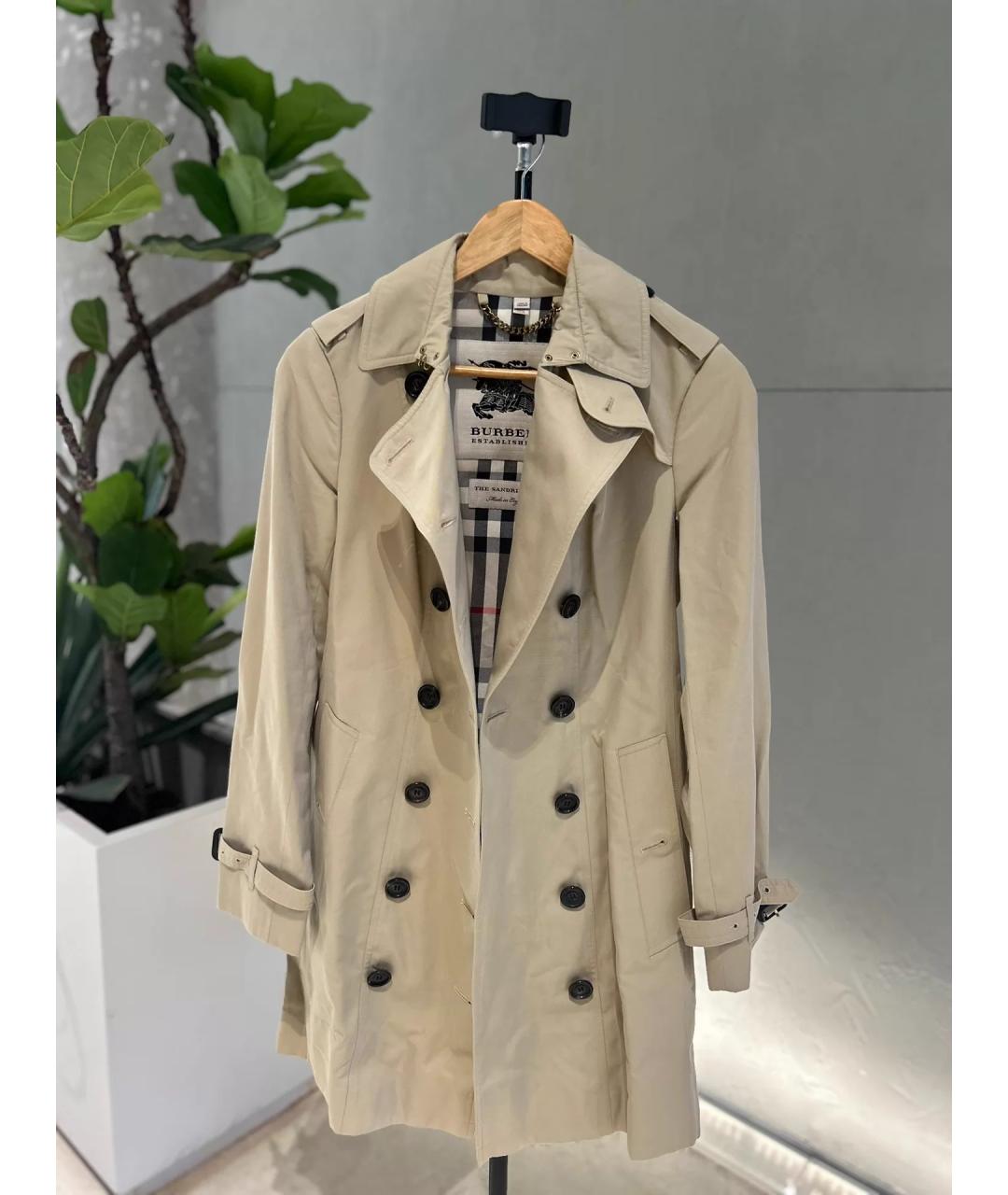 BURBERRY Бежевое пальто, фото 5