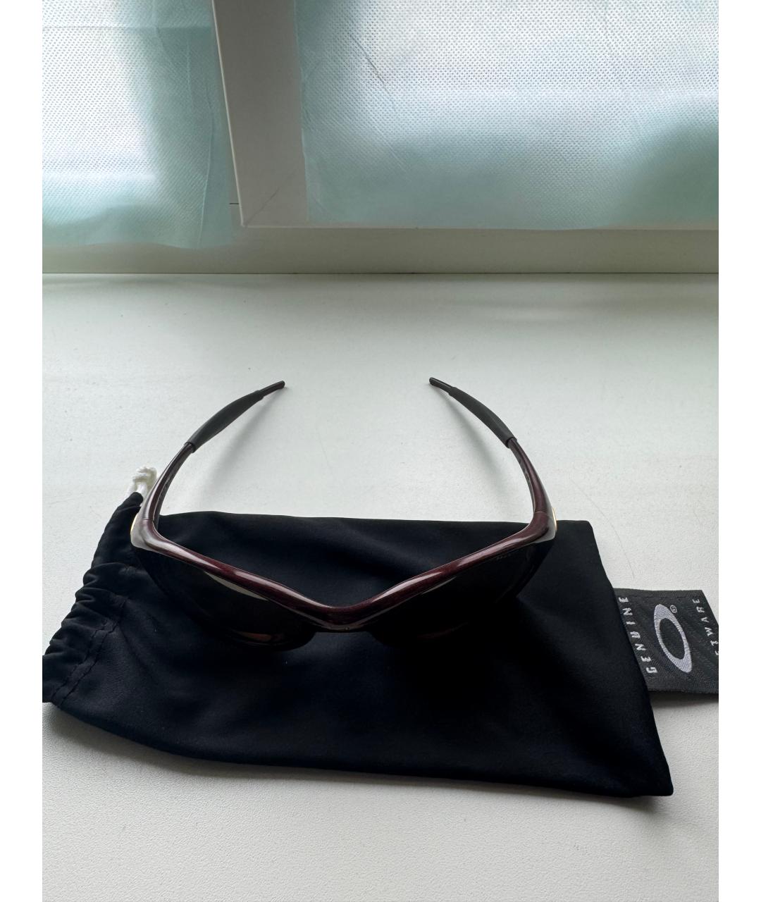 OAKLEY Бордовые пластиковые солнцезащитные очки, фото 5