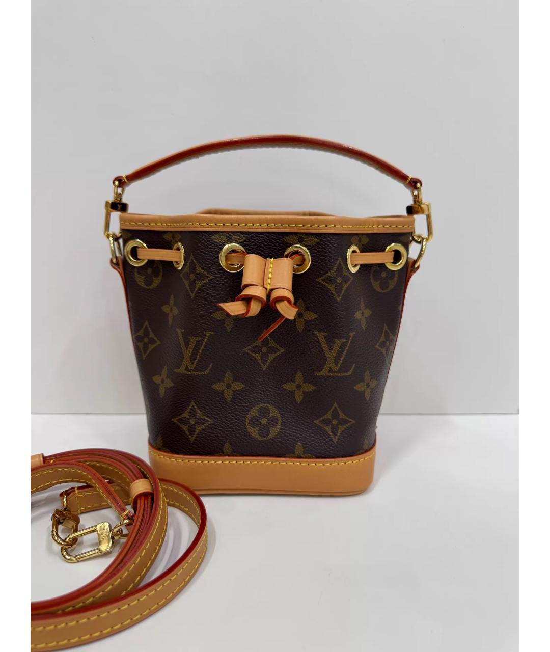 LOUIS VUITTON Коричневая сумка с короткими ручками, фото 5