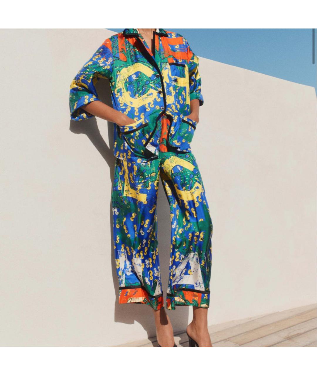 CHANEL Мульти шелковая блузы, фото 4