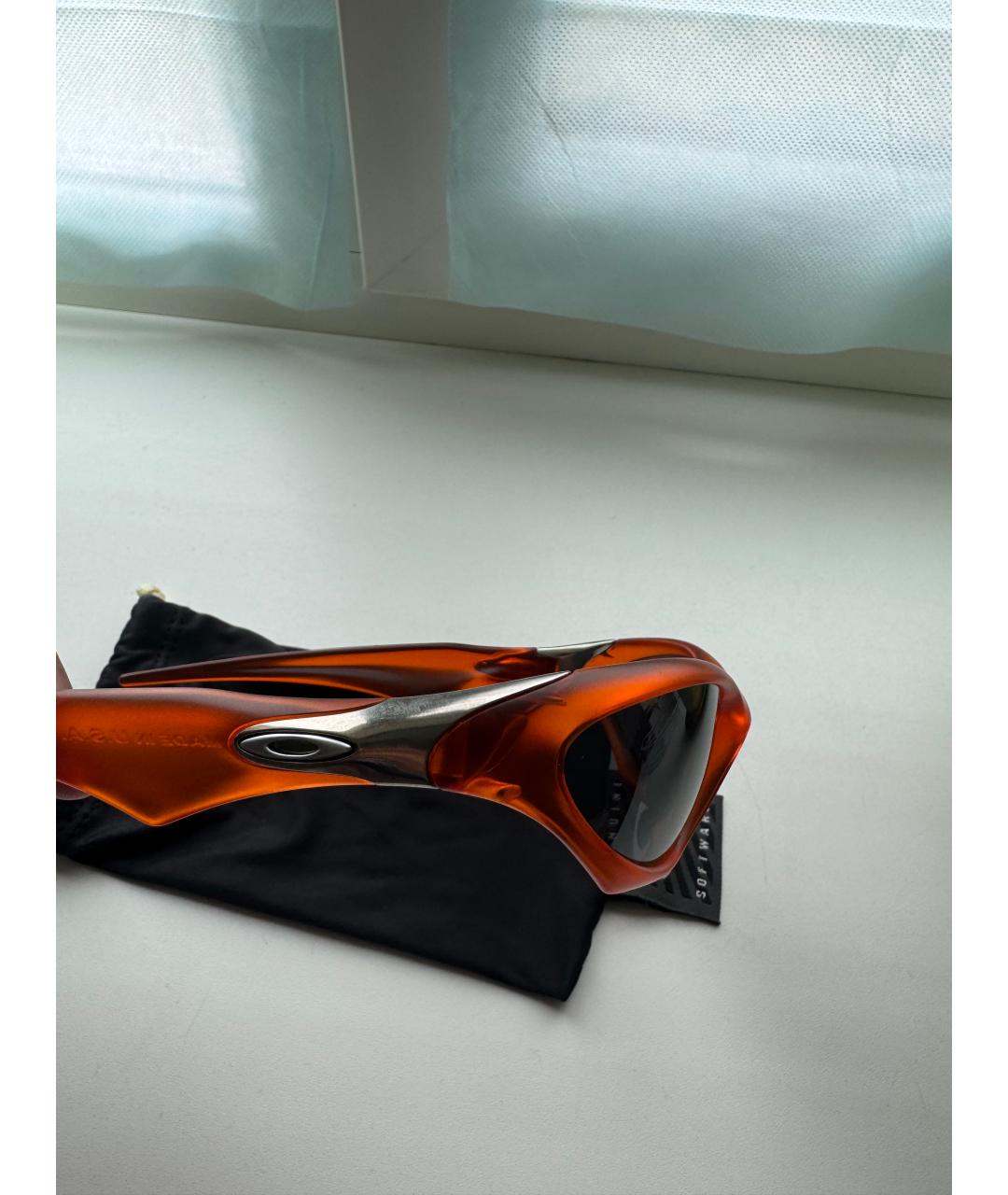 OAKLEY Оранжевые пластиковые солнцезащитные очки, фото 4