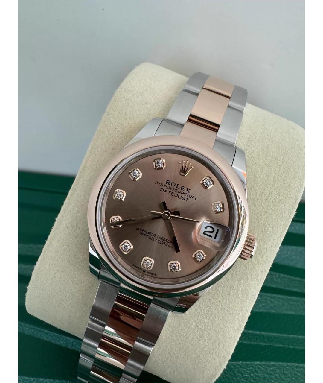 ROLEX Серебряные часы из розового золота, фото 5