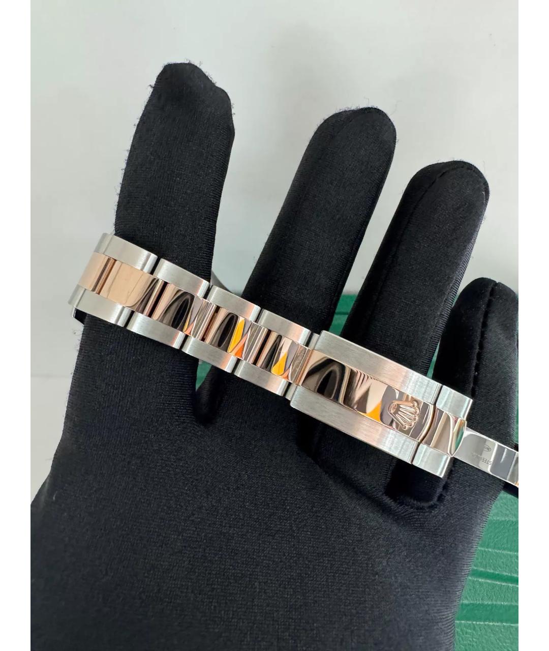 ROLEX Серебряные часы из розового золота, фото 4