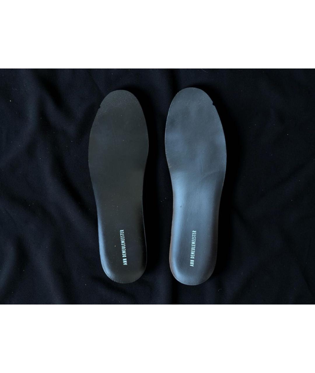 ANN DEMEULEMEESTER Черные замшевые высокие кроссовки / кеды, фото 6