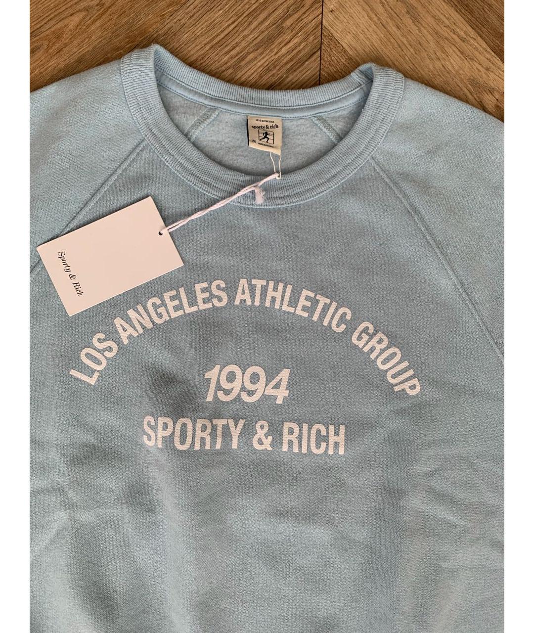 SPORTY AND RICH Голубая футболка, фото 4