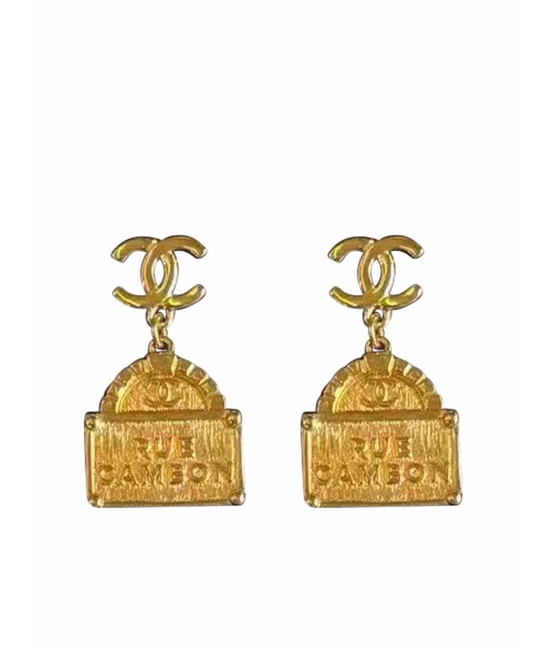CHANEL Золотые серьги, фото 1