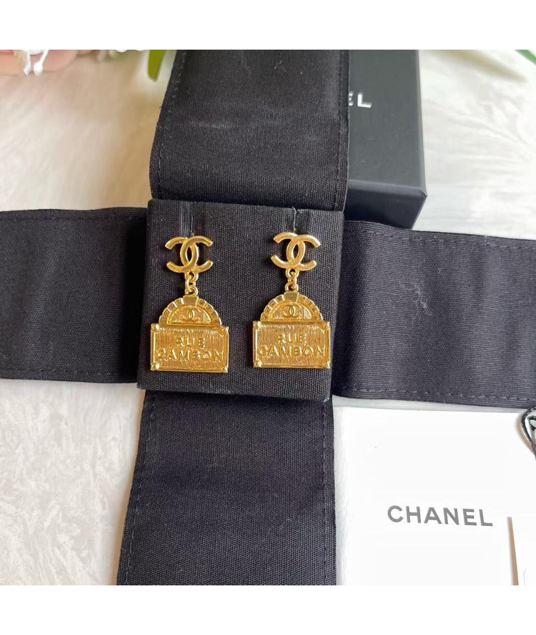 CHANEL Золотые серьги, фото 3