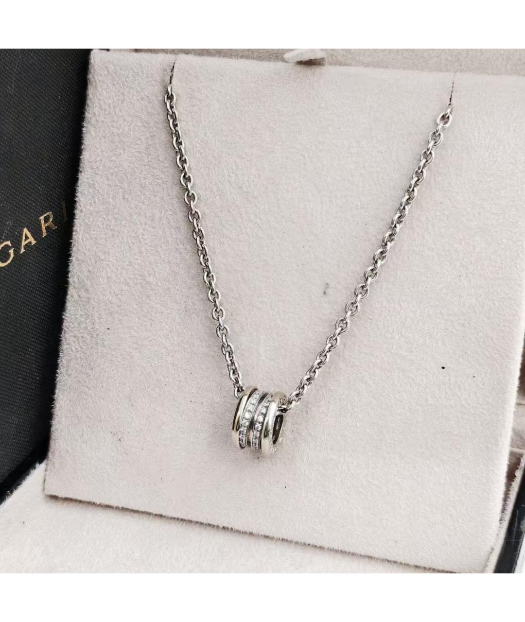 BVLGARI Серебряное колье из белого золота, фото 2