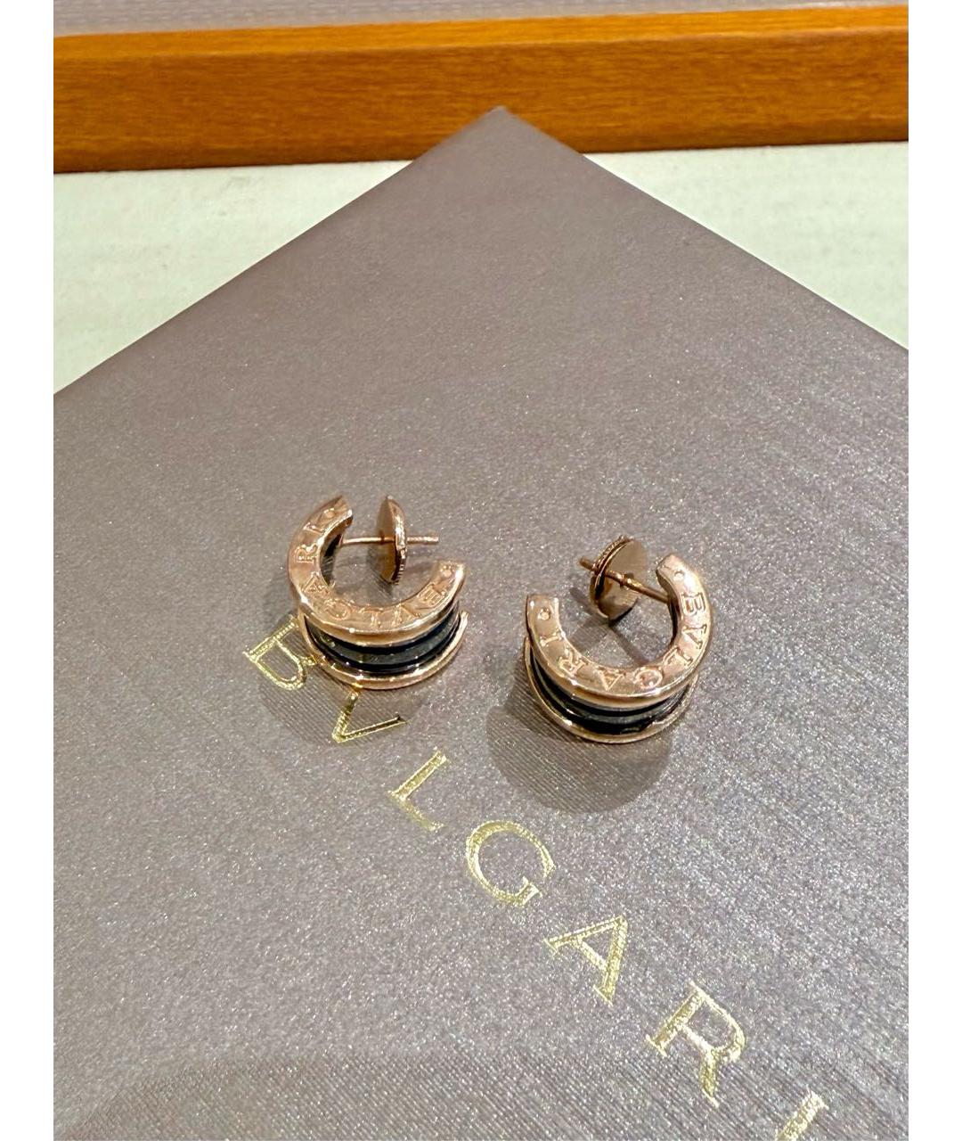 BVLGARI Золотые серьги из розового золота, фото 3