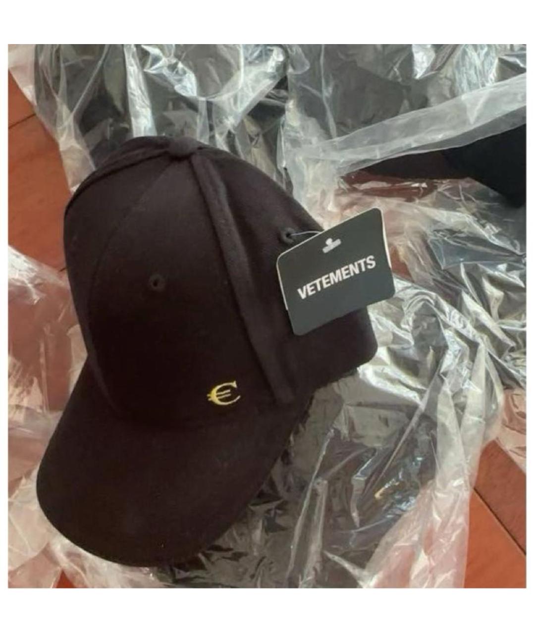 VETEMENTS Черная хлопковая кепка/бейсболка, фото 3