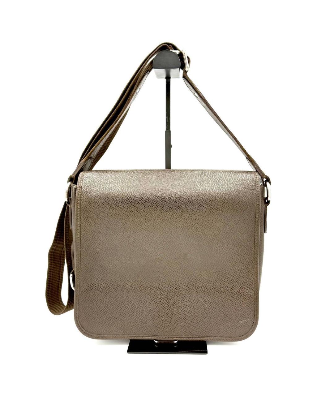LOUIS VUITTON Бежевая кожаная сумка на плечо, фото 5