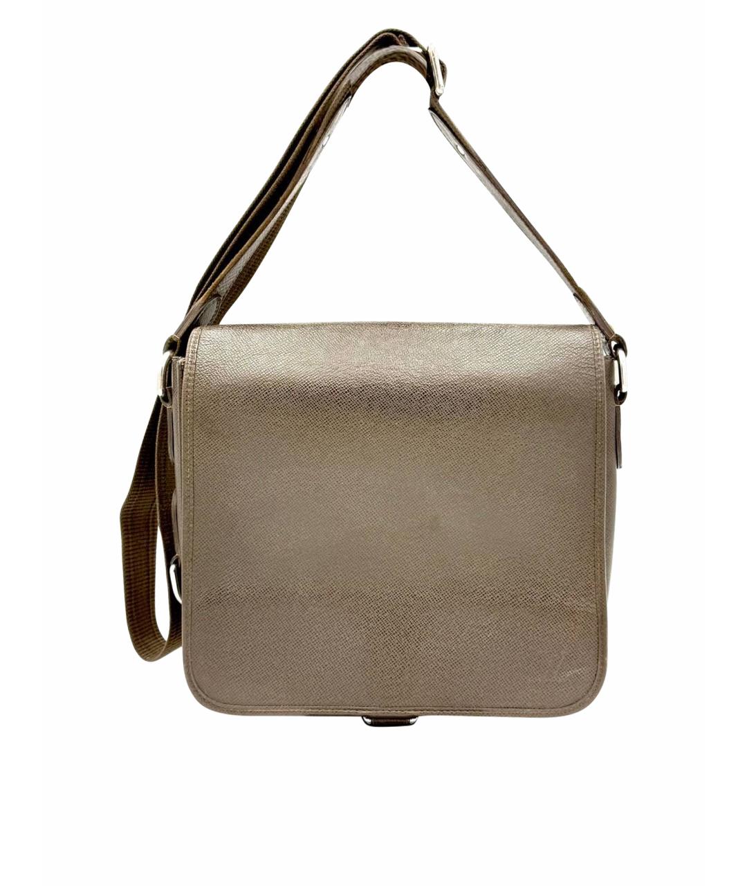 LOUIS VUITTON Бежевая кожаная сумка на плечо, фото 1