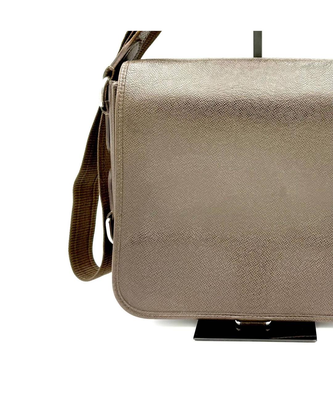 LOUIS VUITTON Бежевая кожаная сумка на плечо, фото 3