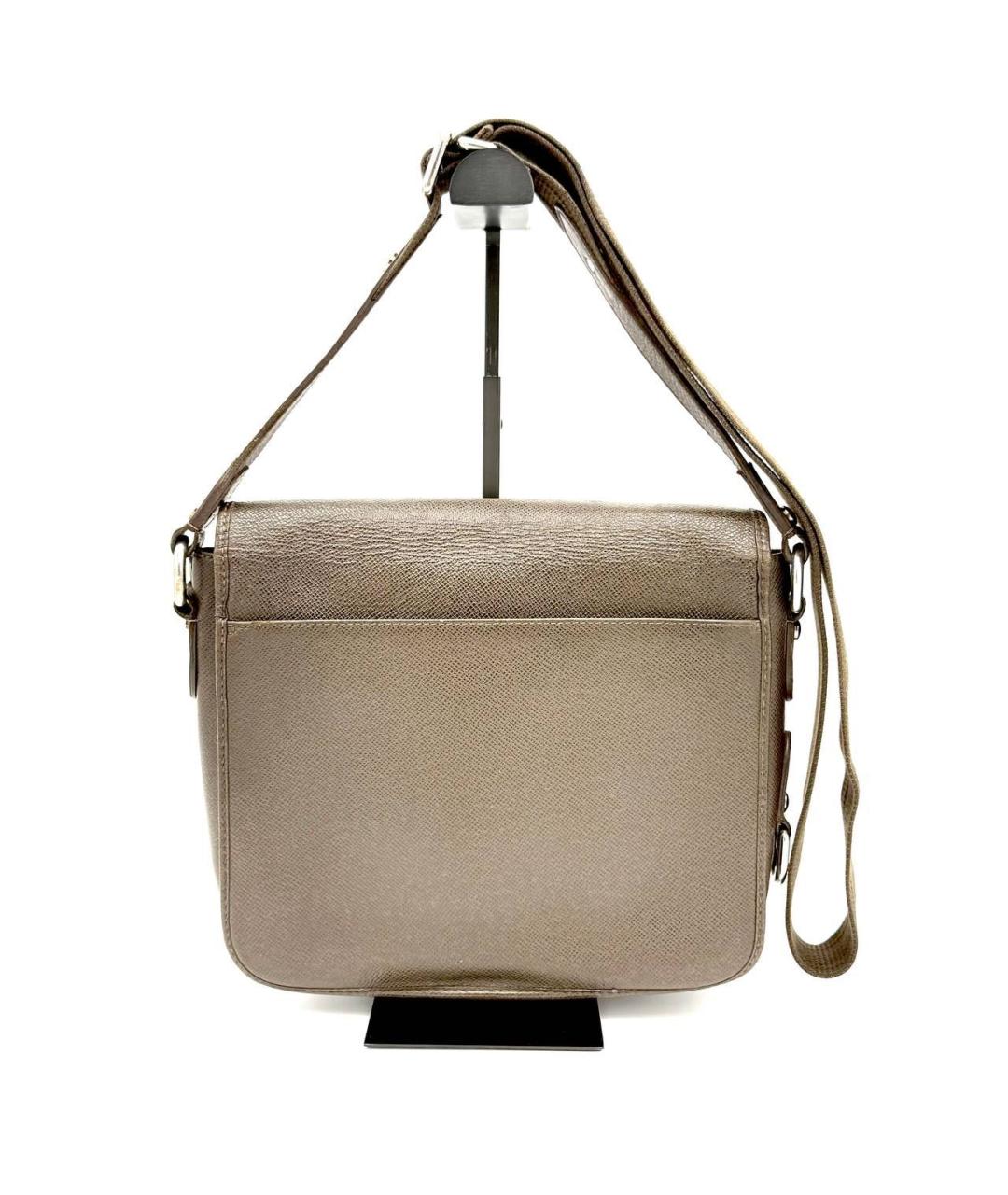 LOUIS VUITTON Бежевая кожаная сумка на плечо, фото 4