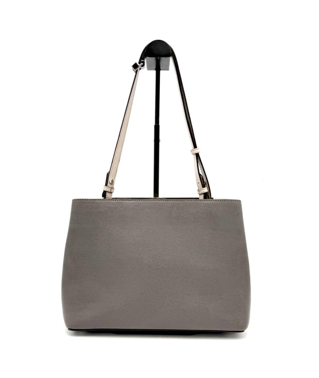 FENDI Антрацитовая кожаная сумка через плечо, фото 4