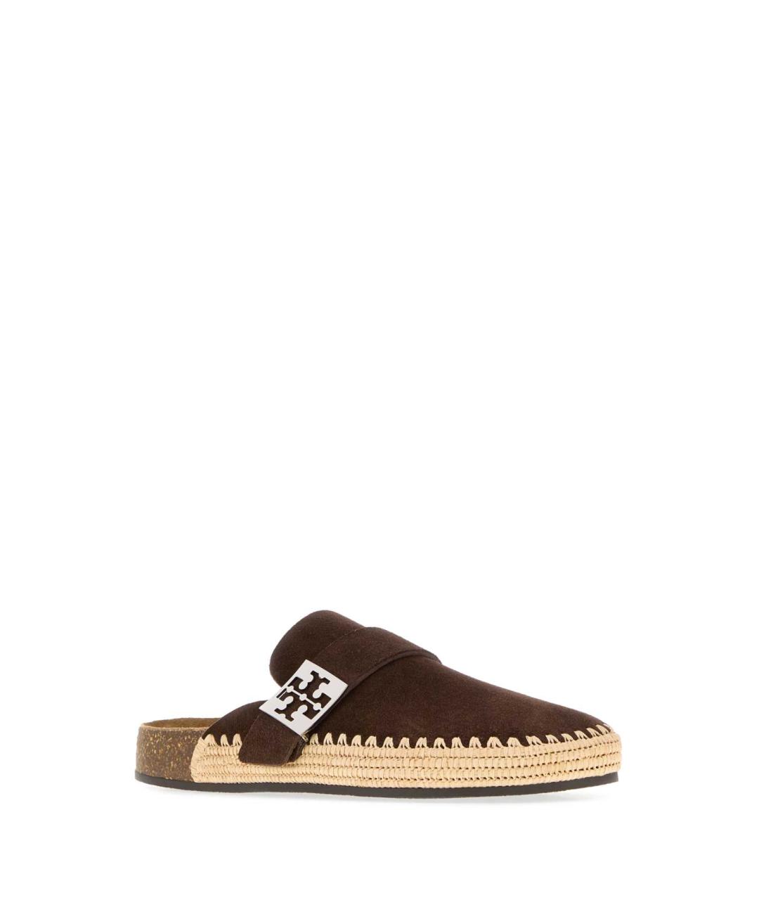 TORY BURCH Коричневые кожаные мюли, фото 2