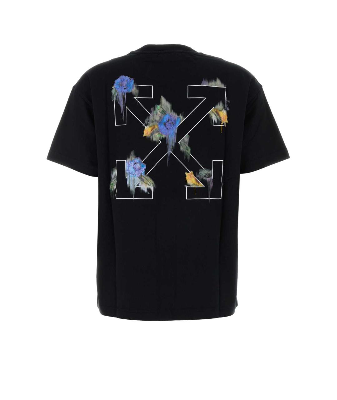 OFF-WHITE Черная хлопковая футболка, фото 2