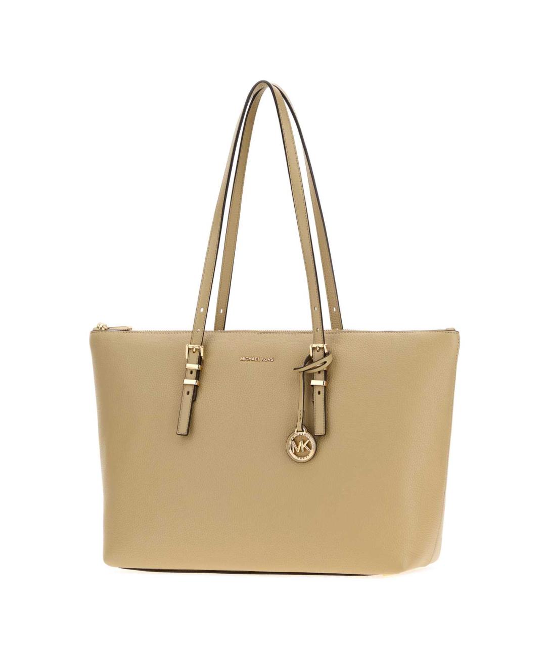 MICHAEL KORS Бежевая кожаная сумка тоут, фото 2