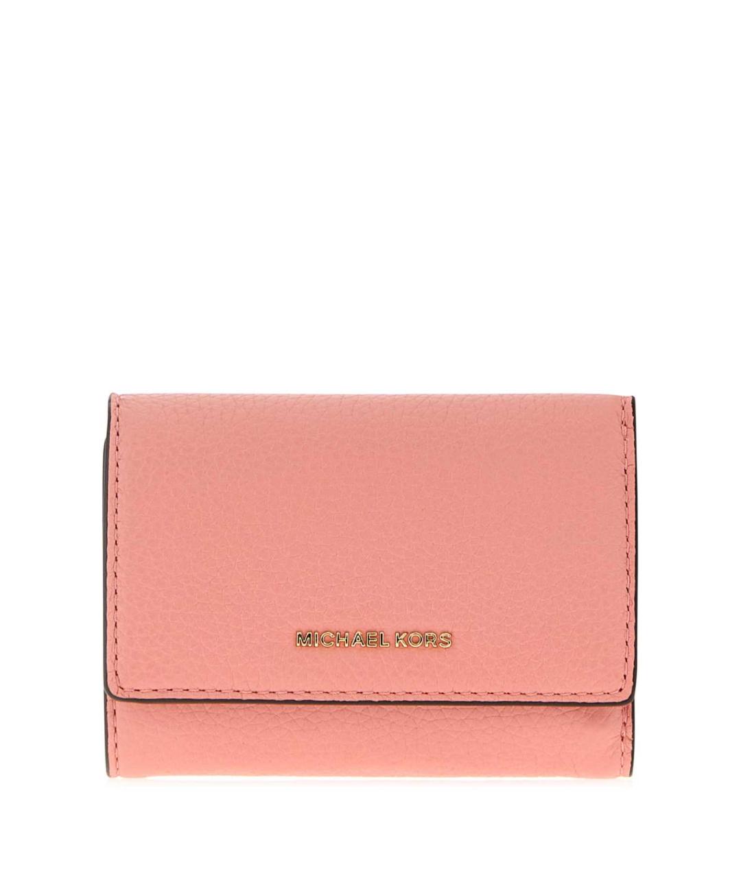 MICHAEL KORS Розовый кожаный кошелек, фото 1