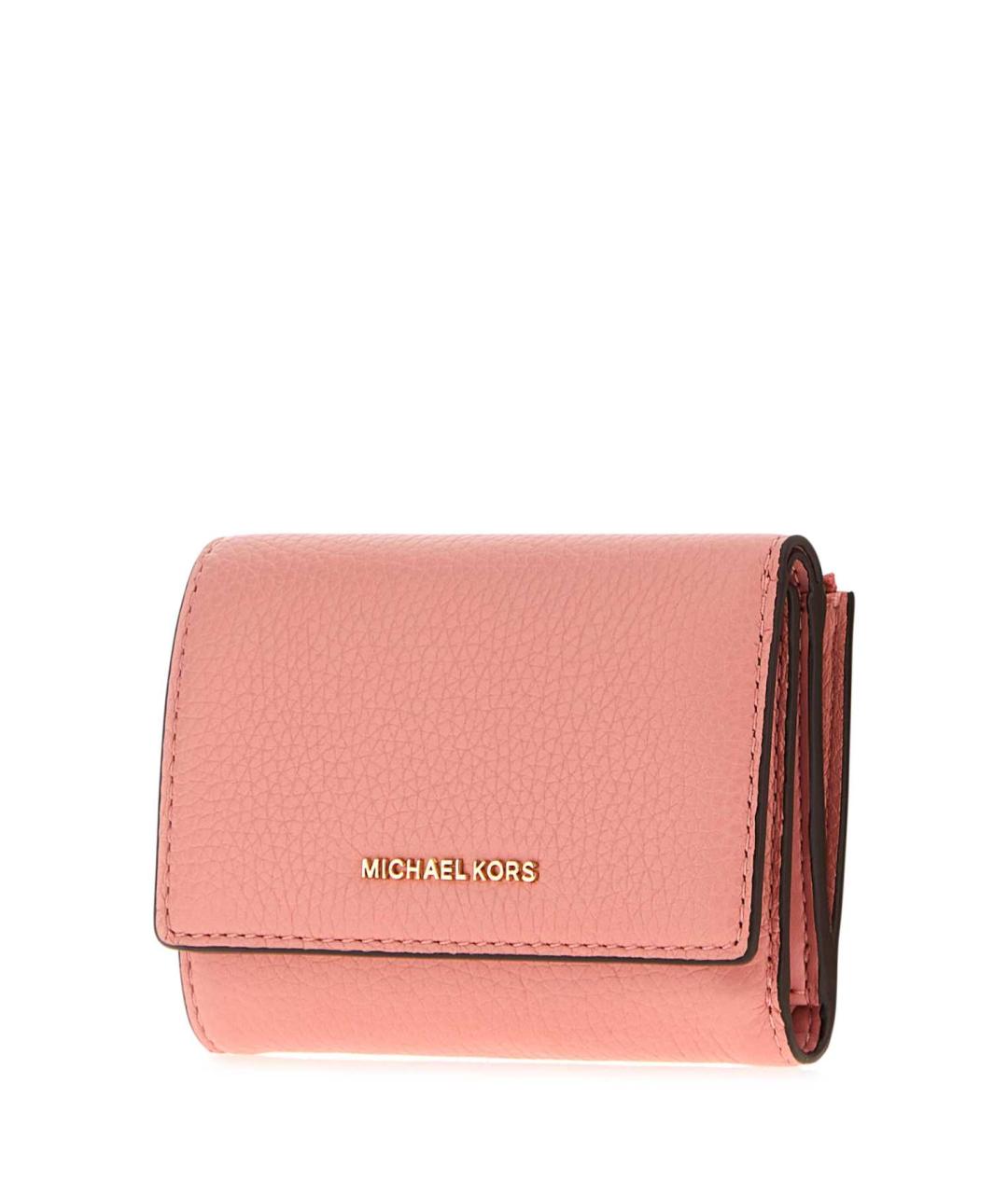 MICHAEL KORS Розовый кожаный кошелек, фото 2