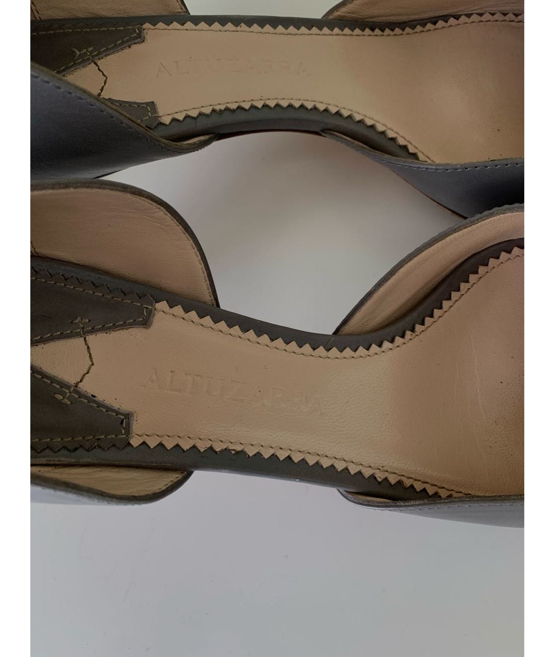 ALTUZARRA Серые кожаные туфли, фото 4