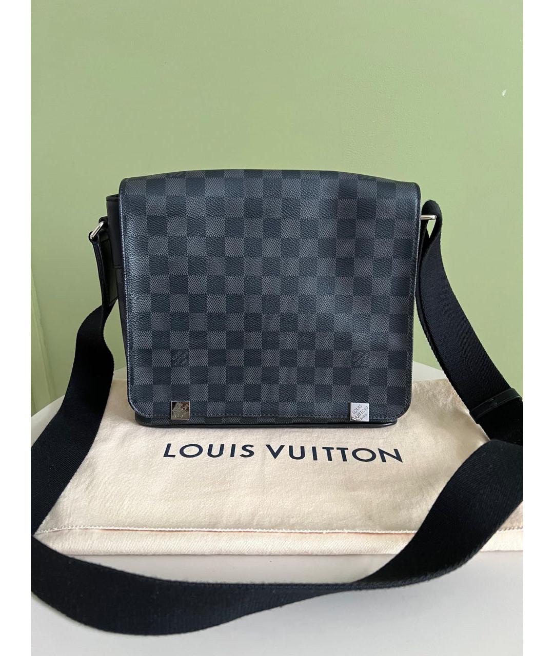 LOUIS VUITTON Черная барсетка, фото 9