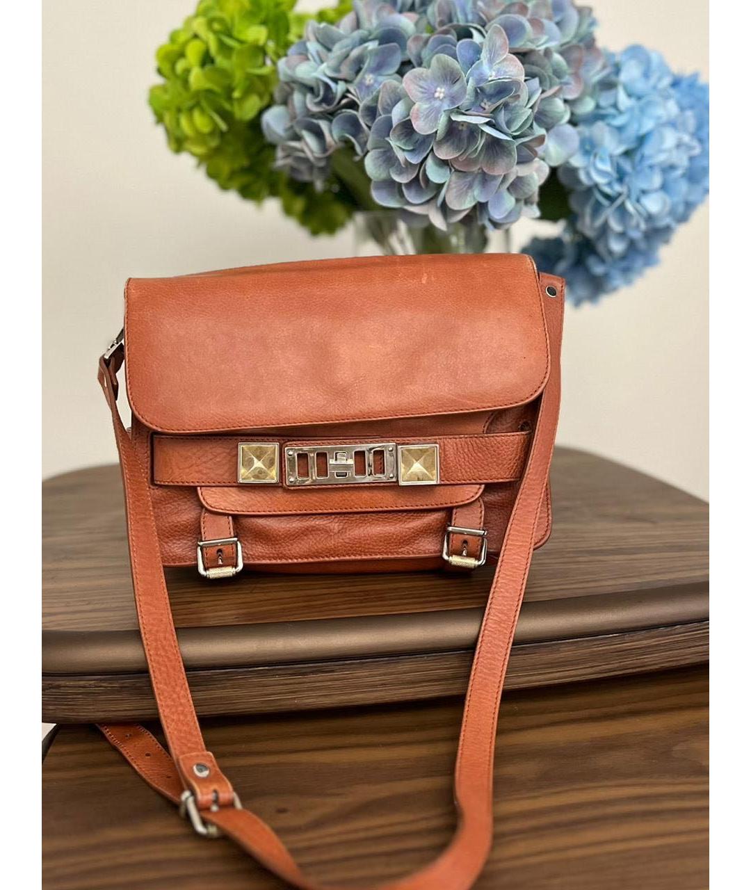PROENZA SCHOULER Оранжевая кожаная сумка через плечо, фото 9