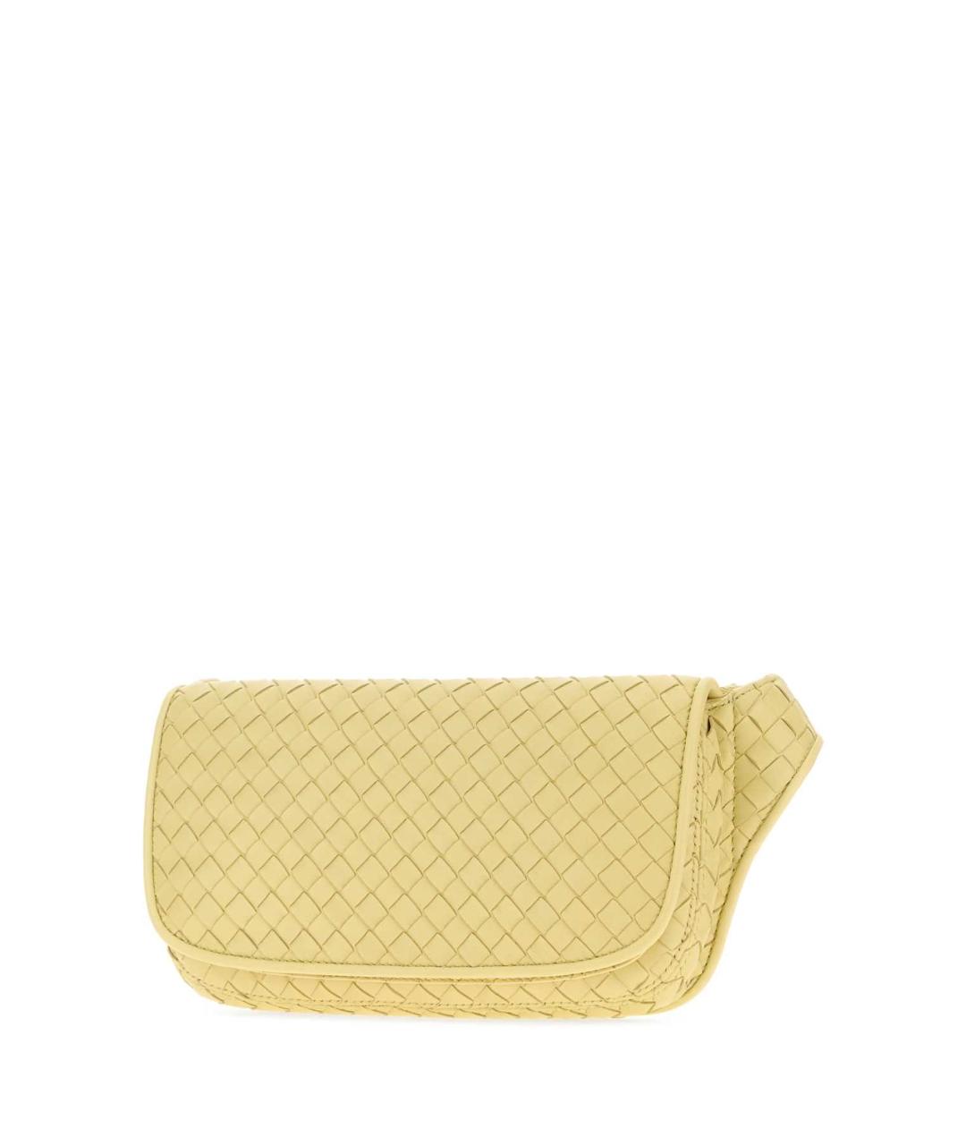 BOTTEGA VENETA Желтая кожаная сумка на плечо, фото 2