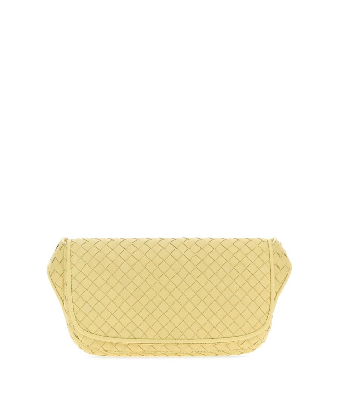 BOTTEGA VENETA Желтая кожаная сумка на плечо, фото 1