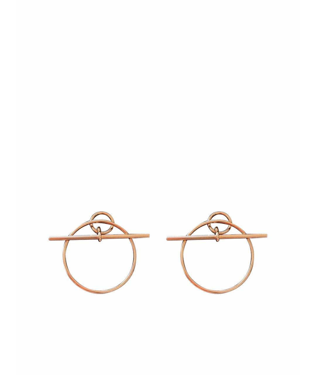 HERMES Розовые серьги из розового золота, фото 1