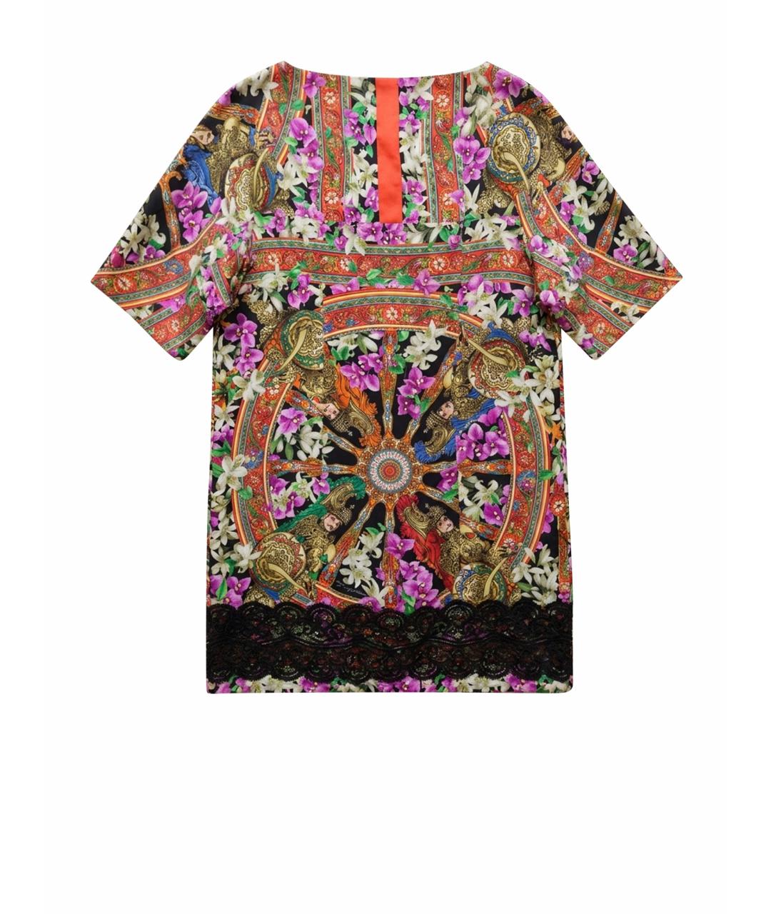 DOLCE&GABBANA Мульти шелковое платье, фото 1