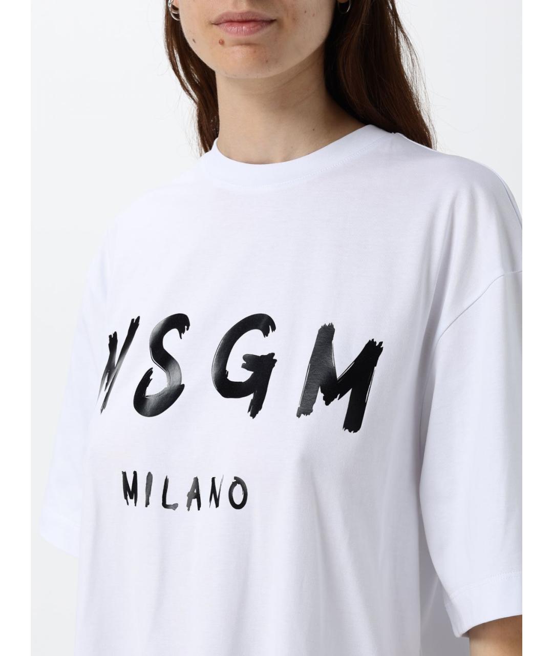 MSGM Белое хлопковое платье, фото 3